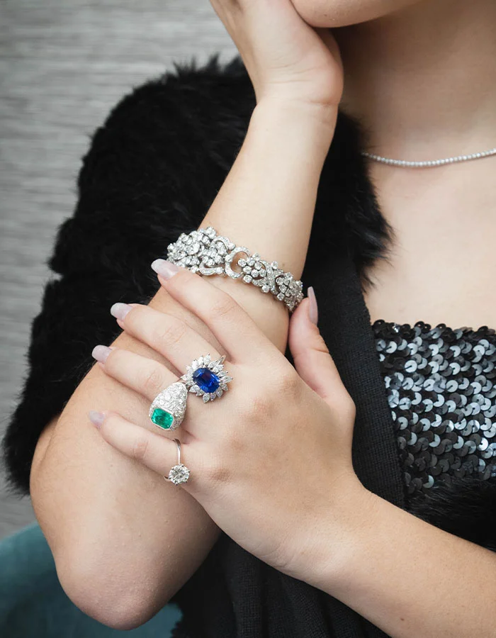 anello con pietre preziose gioielleria dangelo roma