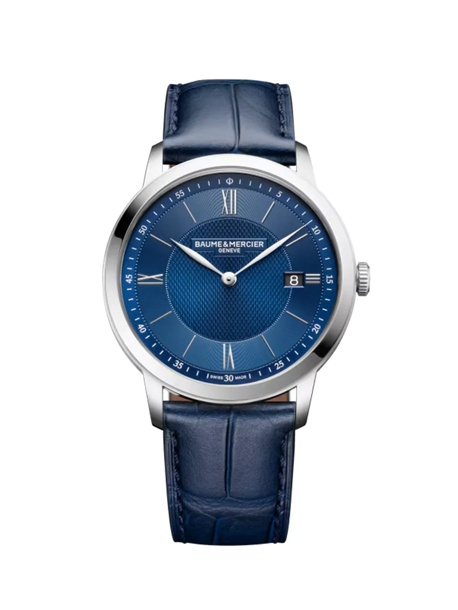 orologio baume mercier classima 10878 quarzo 40 mm datario gioielleria dangelo roma