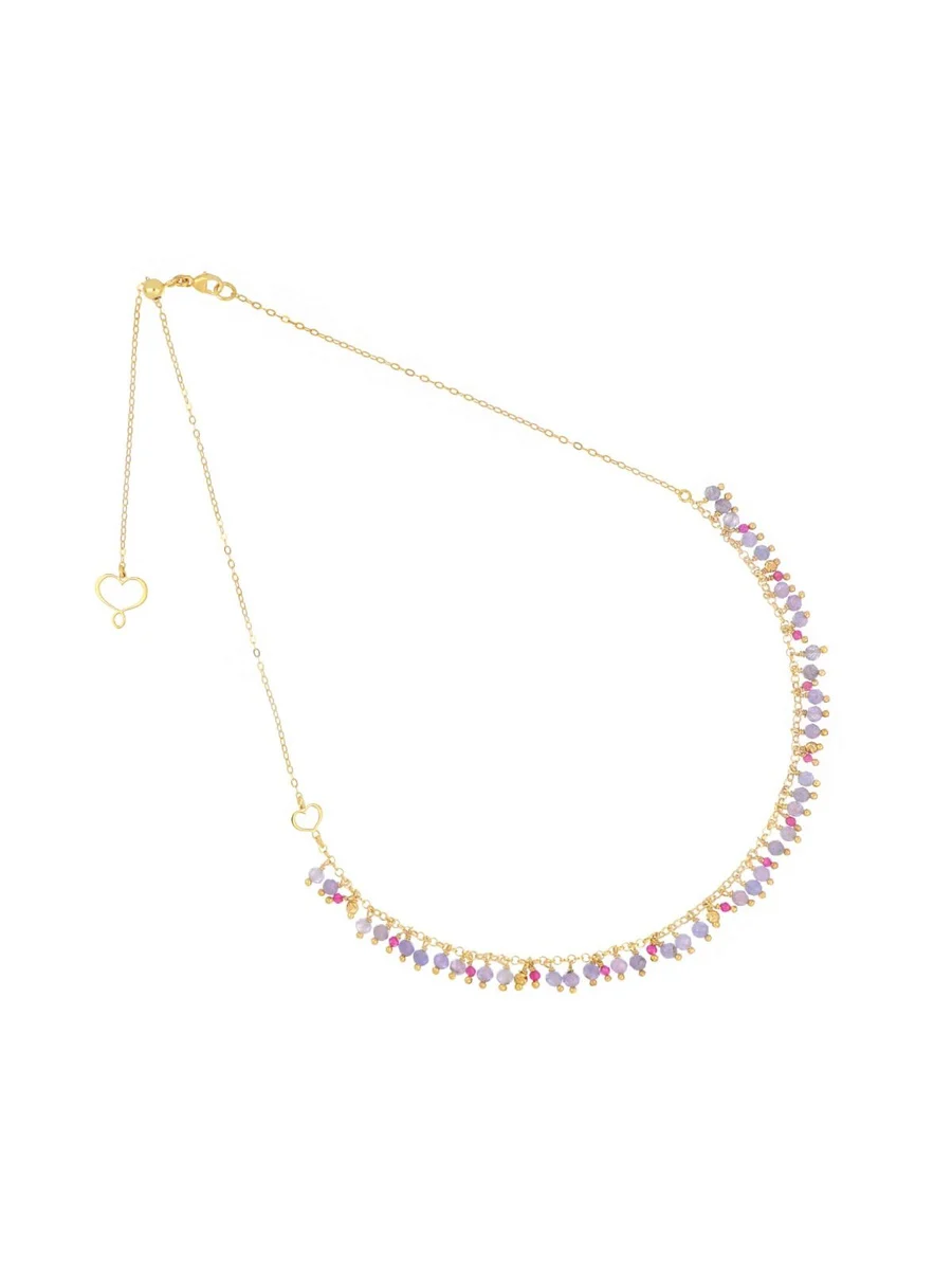 girocollo frange pieno maman et sophie tanzanite rubellite