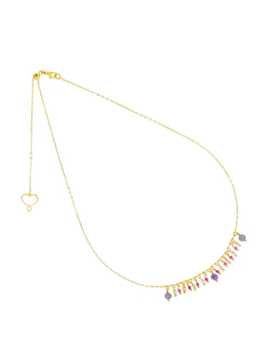 maman et sophie girocollo frange peridoto tanzanite rubellite