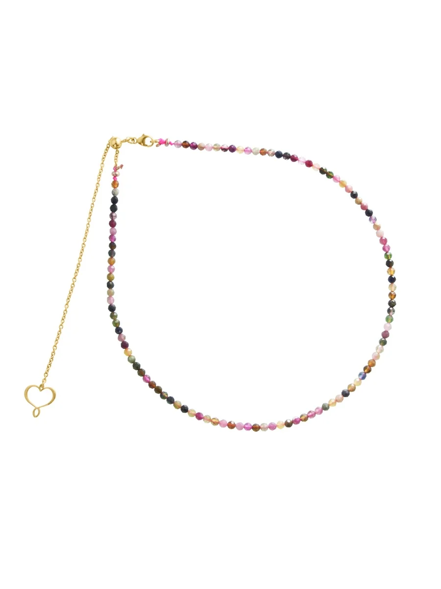 maman et sophie girocollo pietre passanti tormalina multicolor argento 925 oro giallo